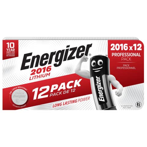 Batterie al litio Energizer 2016 Lithium BP12 conf. 12 pz 2016 E303692900